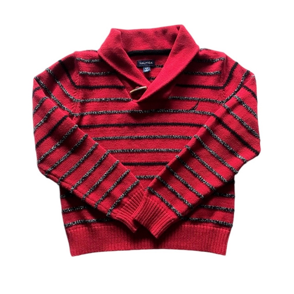 Boy’s Nautica Red Cotton Sweater Size 8